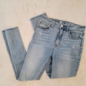 Gap Teen Sky High Skinny Ankle Distressed Denim Jeans Size 16